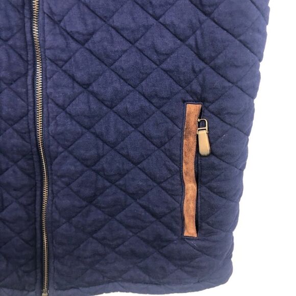 VINEYARD VINES | Navy Blue Quilted Vest Zip Up Women’s Size X-Small - Picture 3 of 7